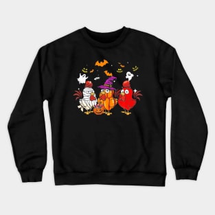 Funny Three Chicken Halloween Shirt gifts Crewneck Sweatshirt